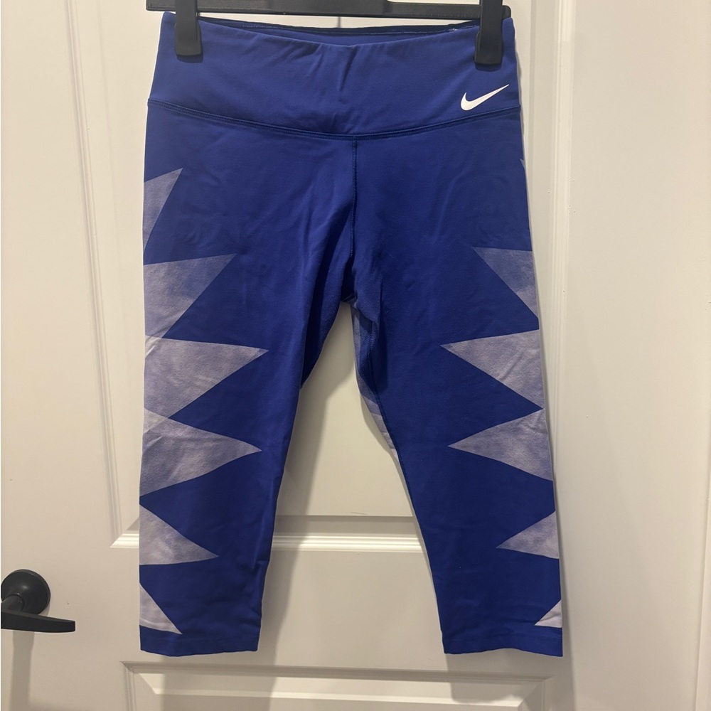 Nike Blue and White Capris